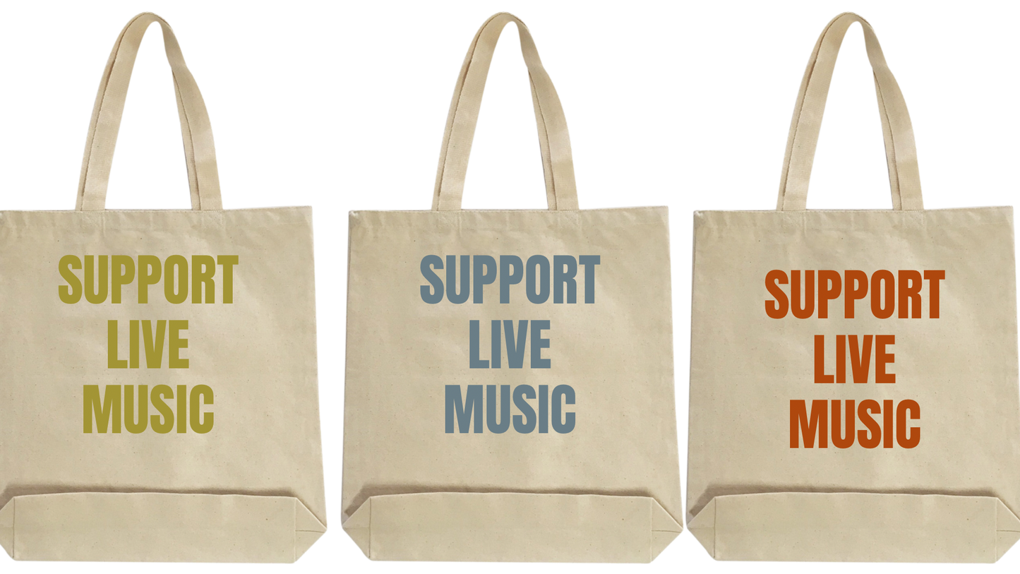 Support Live Music Tote Bag