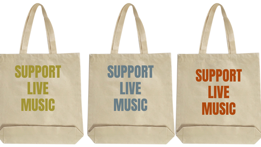 Support Live Music Tote Bag